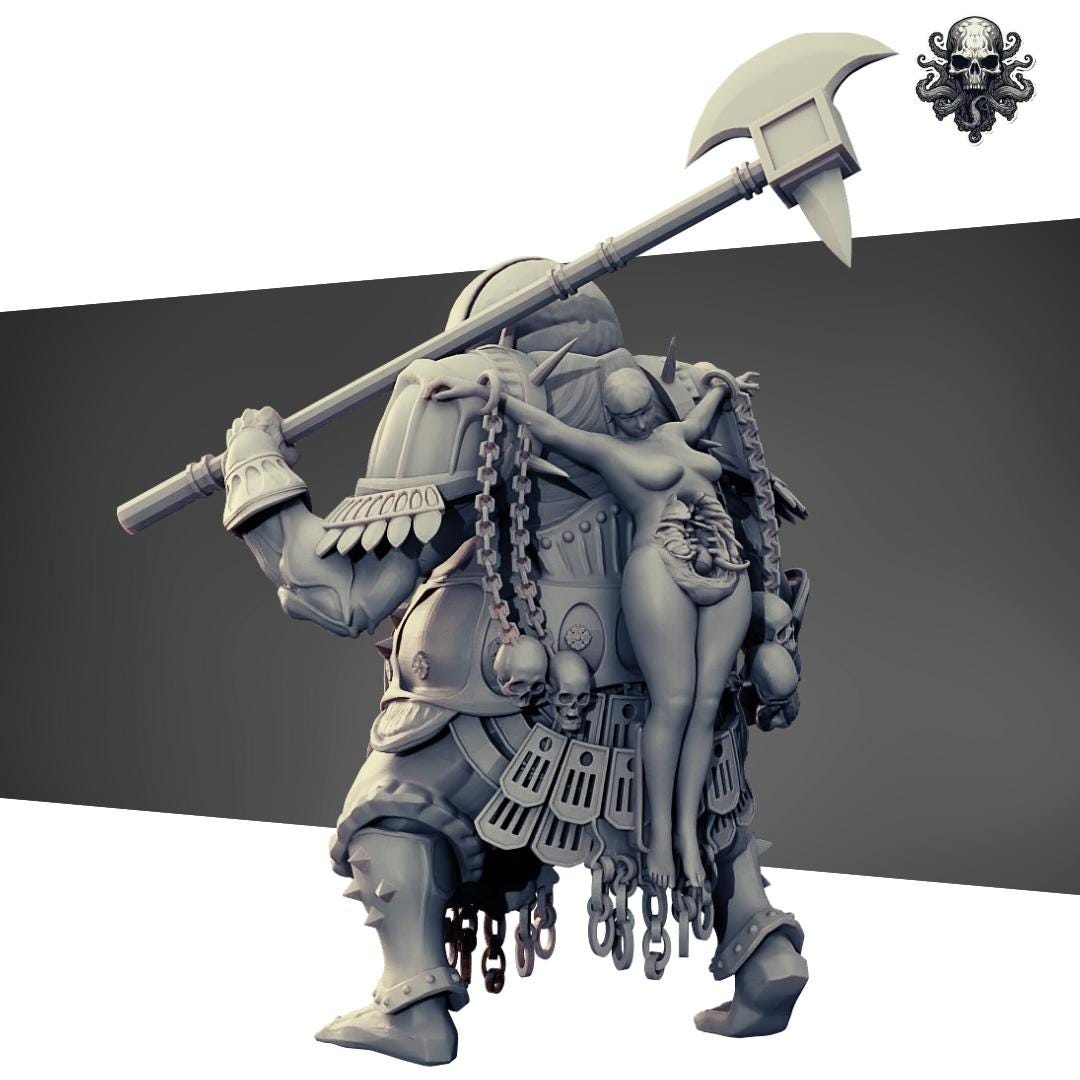 Hollowed legion - Bazuso Eater Smough - 3D printed miniature  - Wargaming - Trench Grimdark