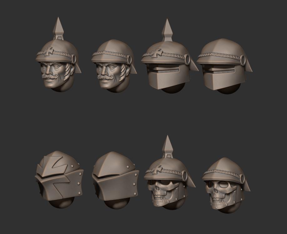 Heavy Mechanic Infantry - 3D printed Grimdark Miniature