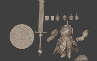 Heavy Mechanic Infantry - 3D printed Grimdark Miniature