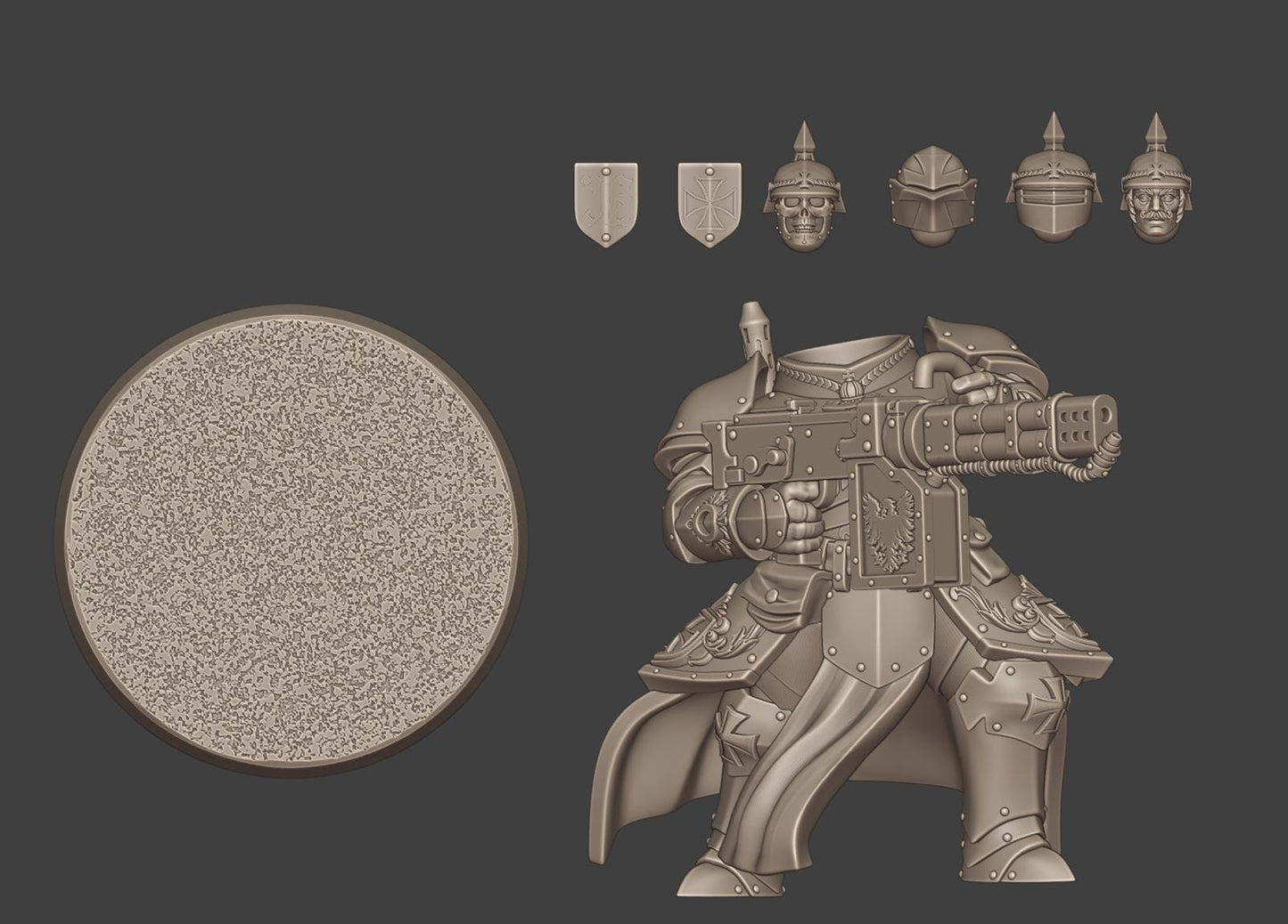 Heavy Mechanic Infantry - 3D printed Grimdark Miniature