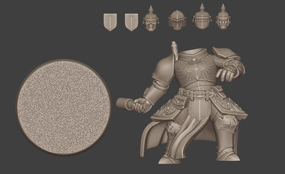 Heavy Mechanic Infantry - 3D printed Grimdark Miniature