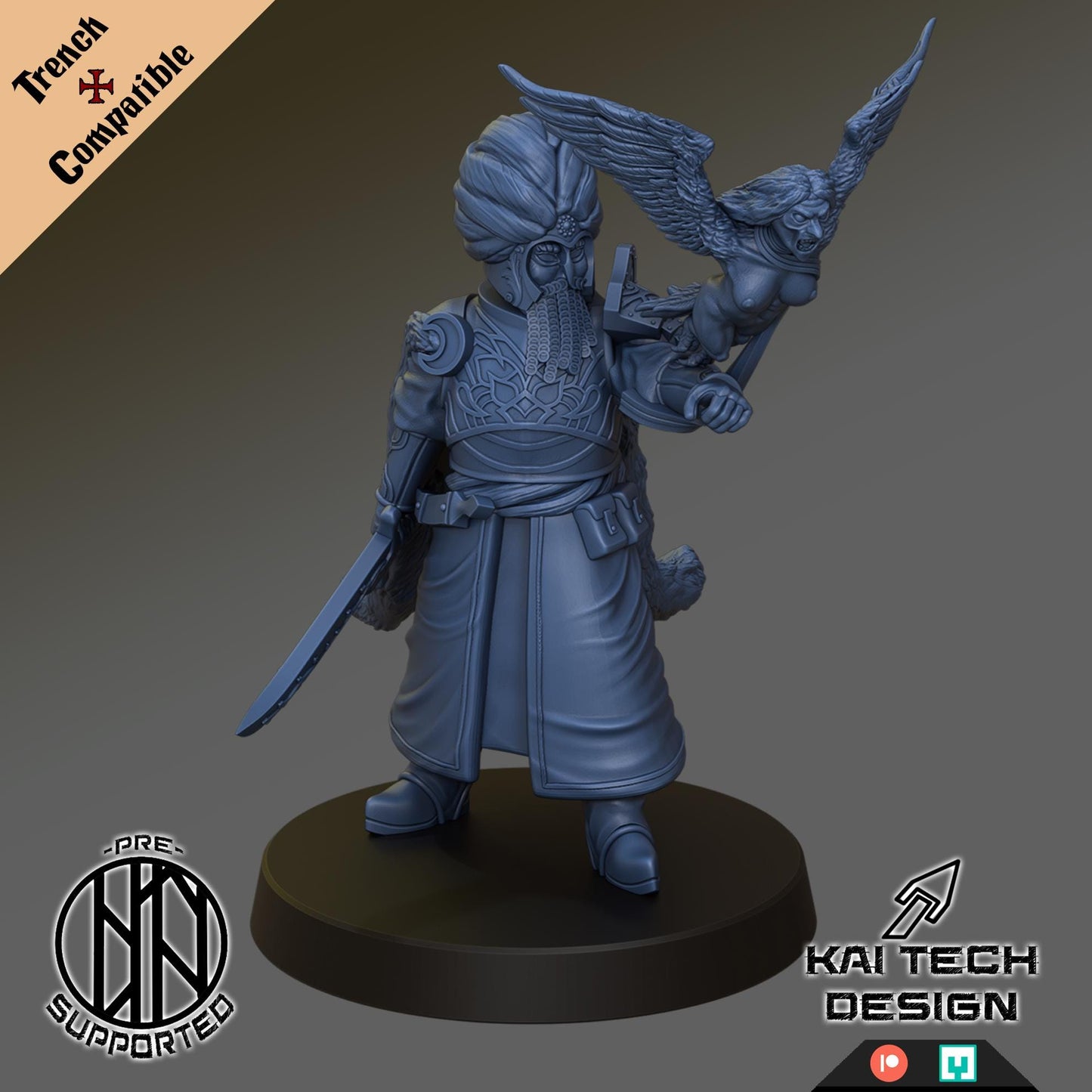 The Emirates warband - 3D printed miniature  - Wargaming - Trench Grimdark
