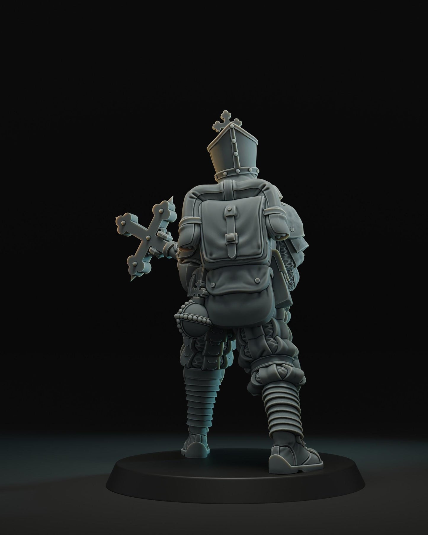 Papal Battle Cleric - 3D printed Grimdark Miniature