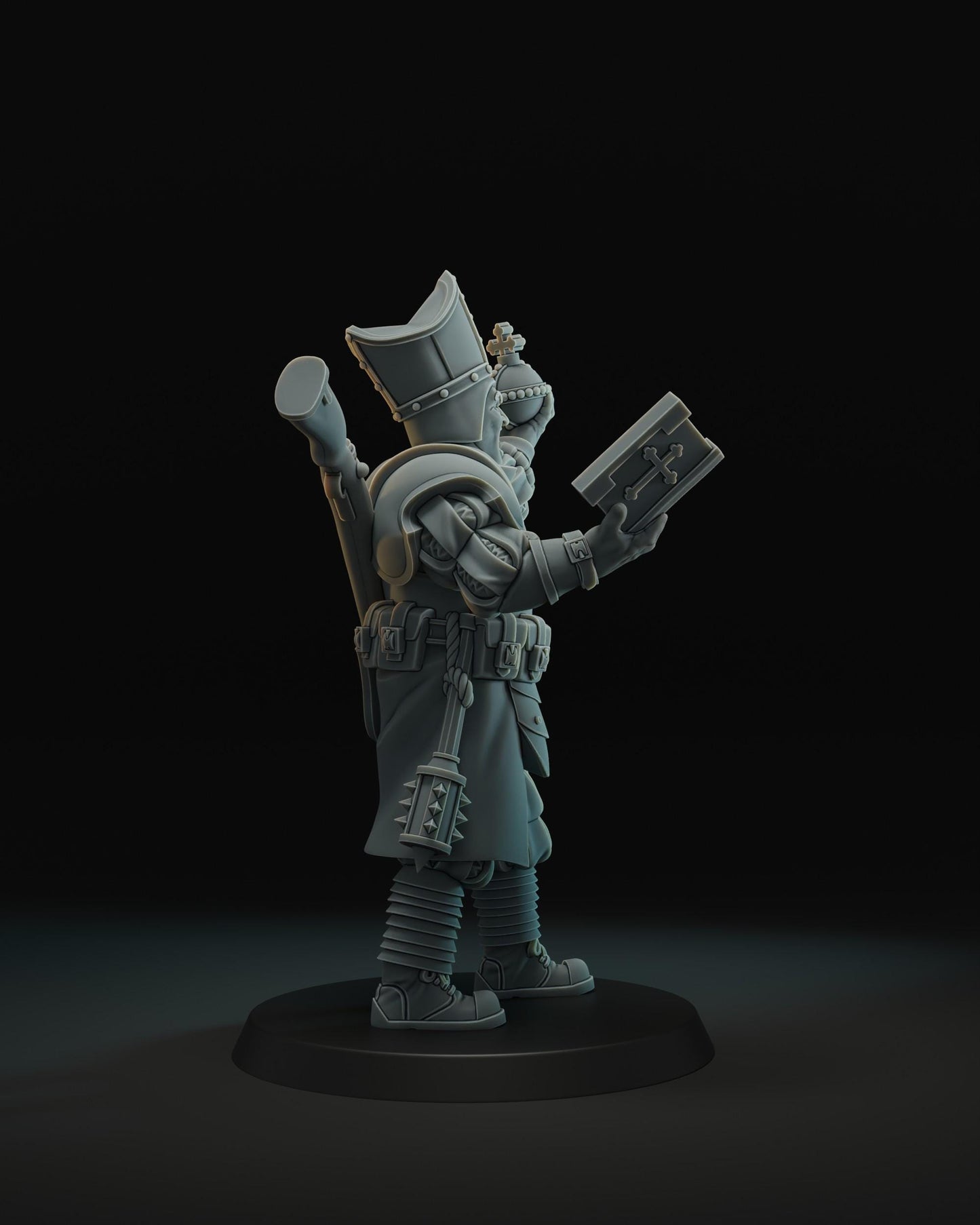 Papal Battle Cleric with Holy Grenade - 3D printed miniature  - Wargaming - Trench Grimdark