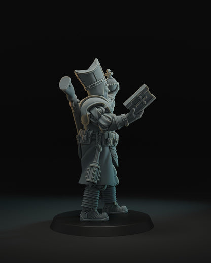 Papal Battle Cleric with Holy Grenade - 3D printed miniature  - Wargaming - Trench Grimdark