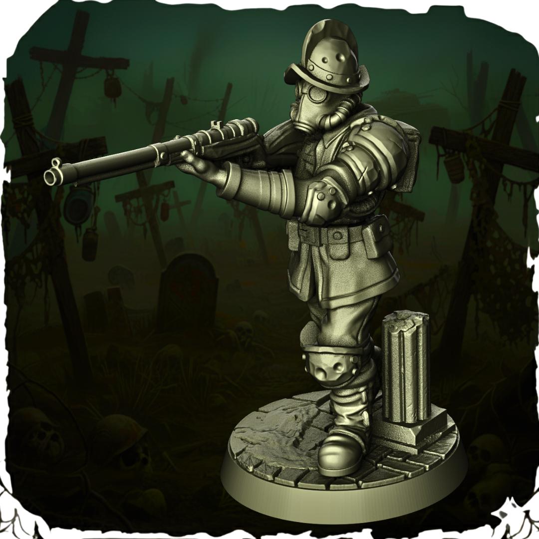 Papal Yeomen squad - 3D printed miniature  - Wargaming - Trench Grimdark