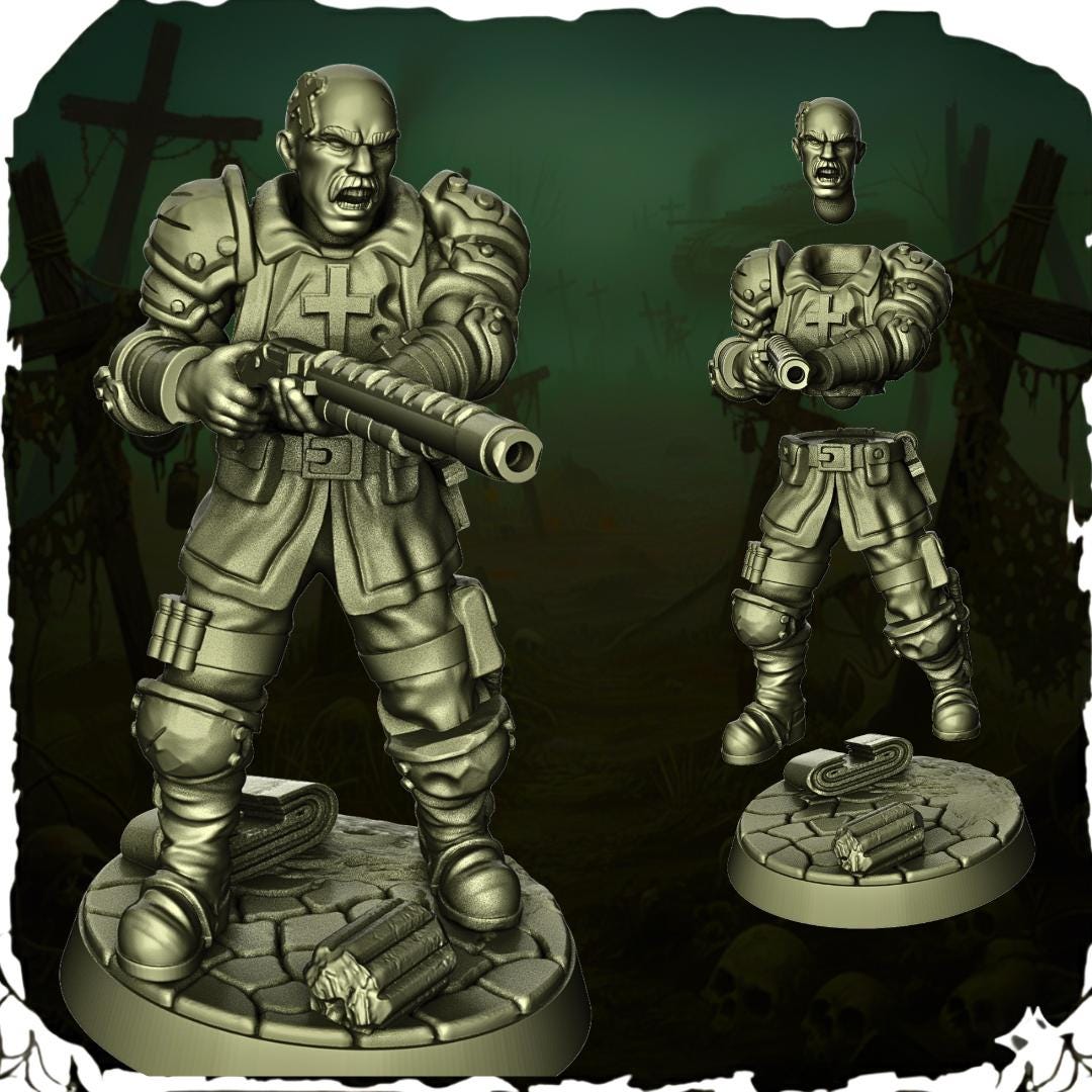 Papal Yeomen squad - 3D printed miniature  - Wargaming - Trench Grimdark