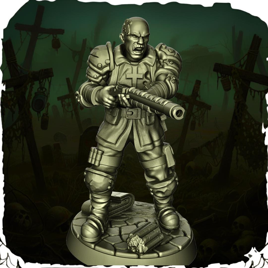 Papal Yeomen squad - 3D printed miniature  - Wargaming - Trench Grimdark