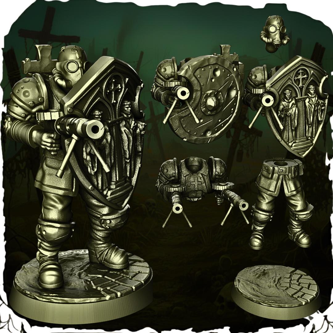 Papal Yeomen squad - 3D printed miniature  - Wargaming - Trench Grimdark