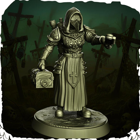 Papal Field medic - 3D printed miniature  - Wargaming - Trench Grimdark