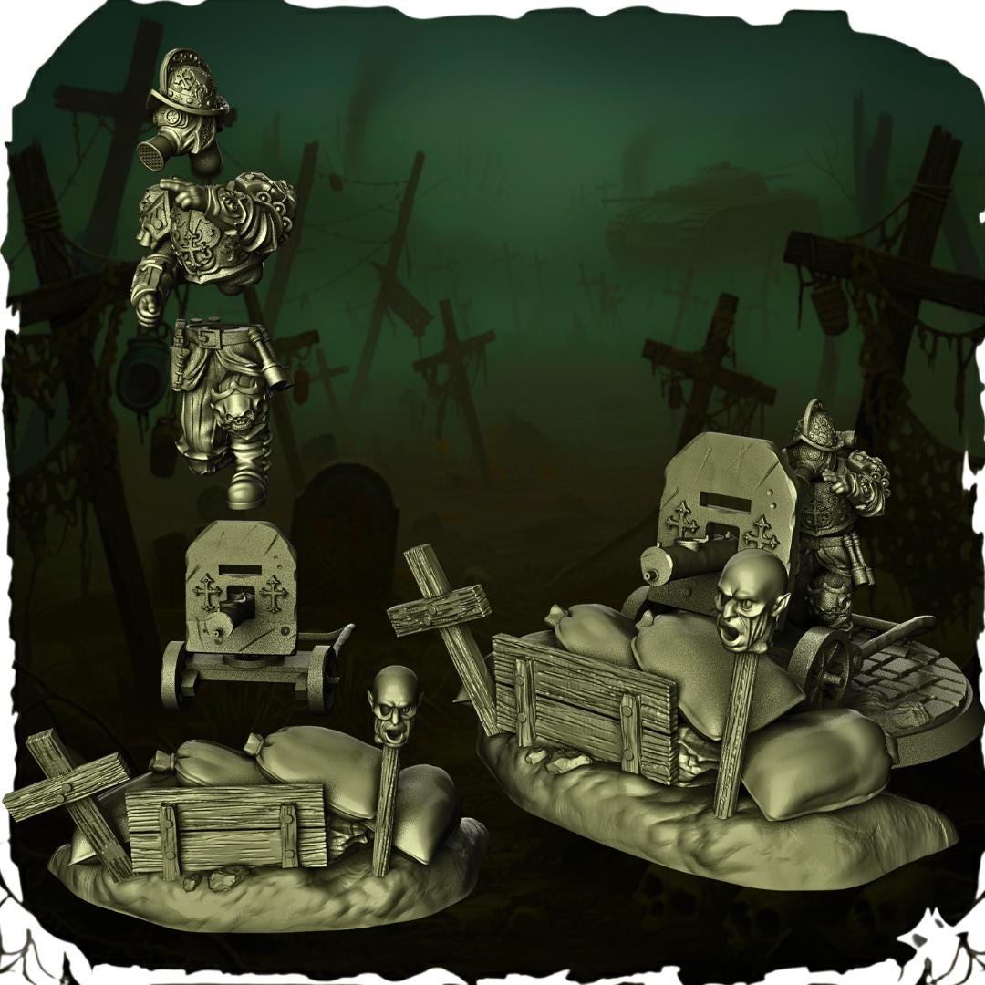 Papal Stormtroopers - 3D printed miniature  - Wargaming - Trench Grimdark
