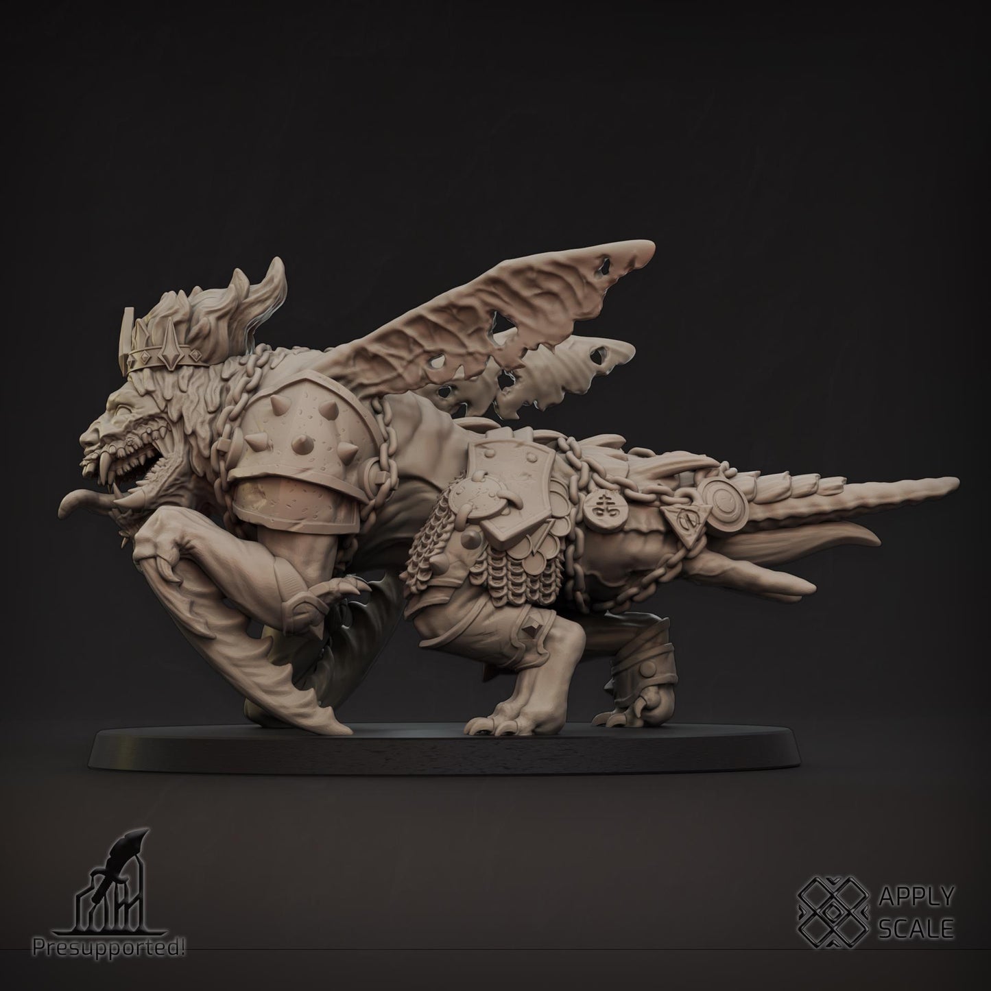 The Court - Hell Beast - 3D printed Grimdark Miniature