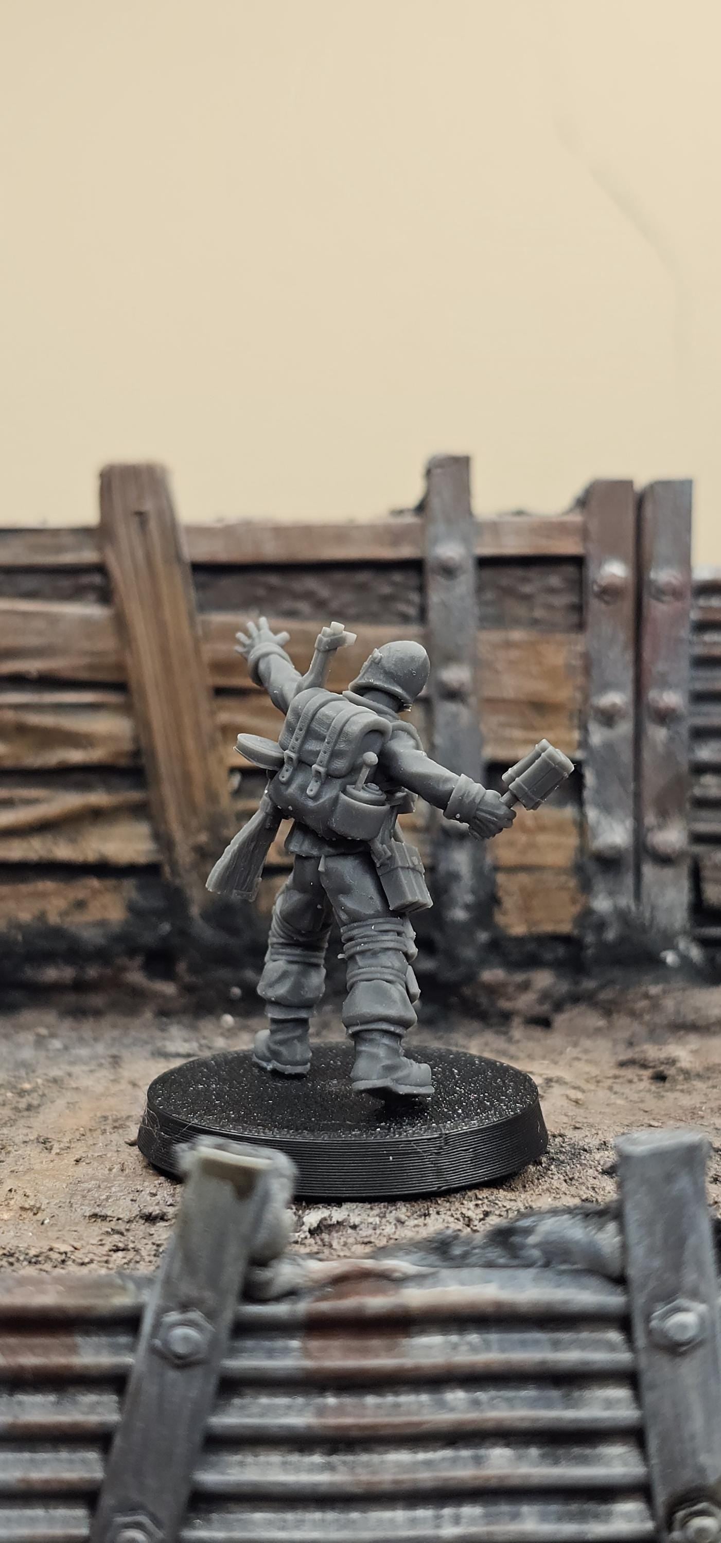 Combat engineer - 3D printed Grimdark Miniature