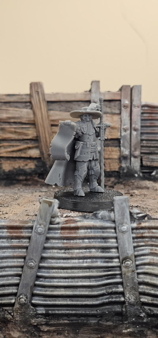 Inquisitor - 3D printed miniature  - Wargaming - Trench Grimdark
