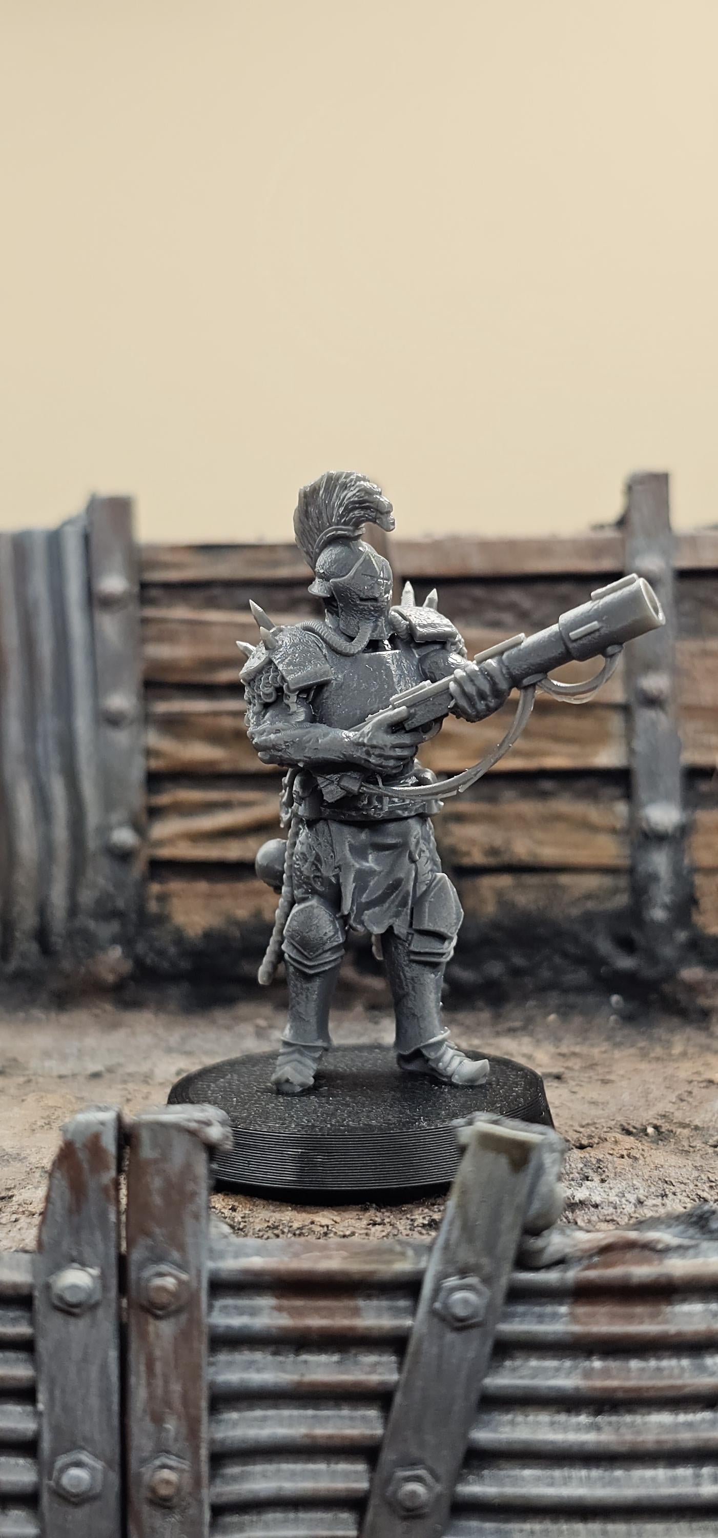 Heretics Anointed Knight Granade Launcher - 3D printed Grimdark Miniature