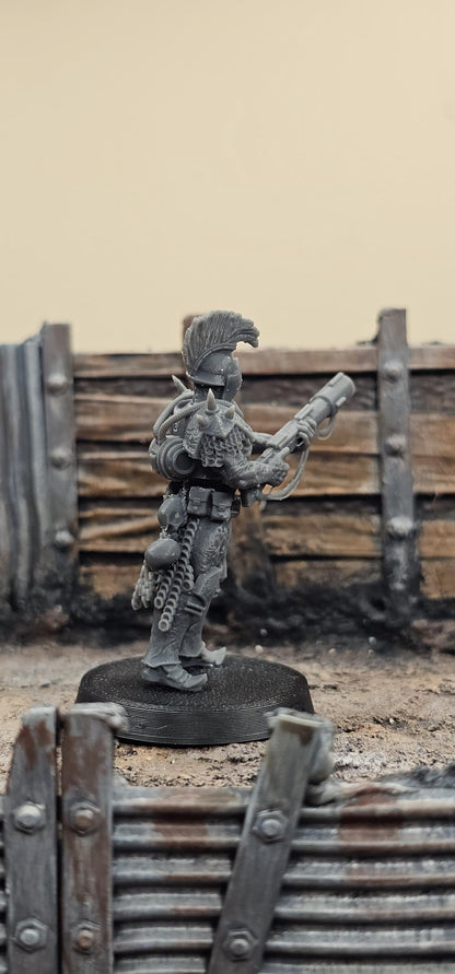 Heretics Anointed Knight Granade Launcher - 3D printed Grimdark Miniature