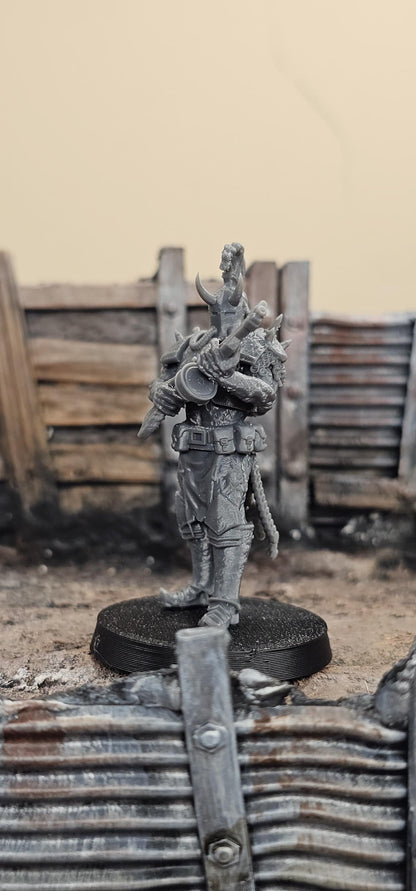 Heretics Anointed Knight Smg - 3D printed Grimdark Miniature