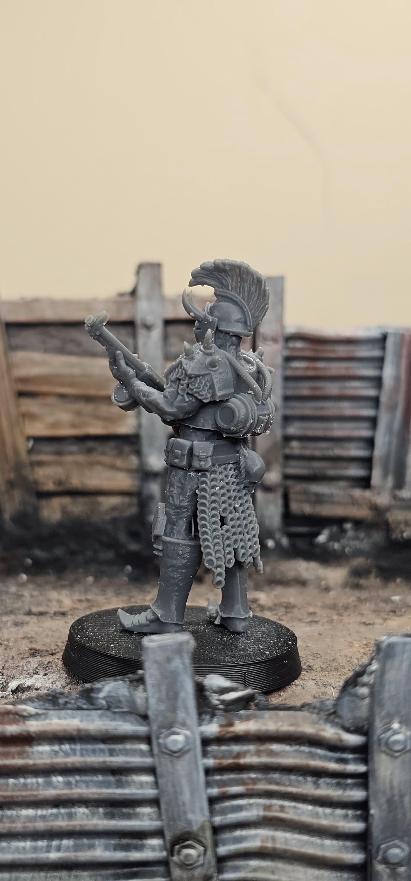 Heretics Anointed Knight Smg - 3D printed Grimdark Miniature