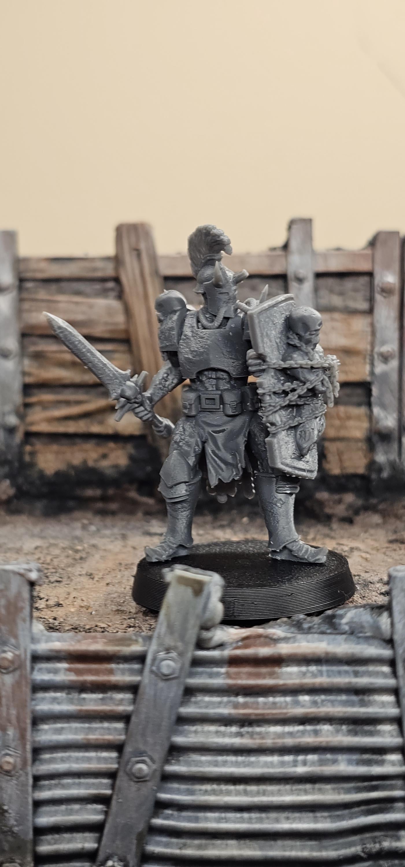 Heretics Anointed Sword and Shield - 3D printed miniature  - Wargaming - Trench Grimdark