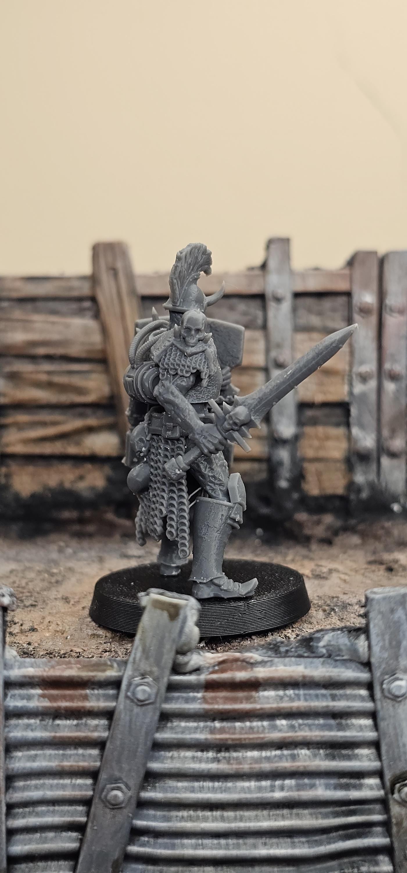 Heretics Anointed Sword and Shield - 3D printed miniature  - Wargaming - Trench Grimdark
