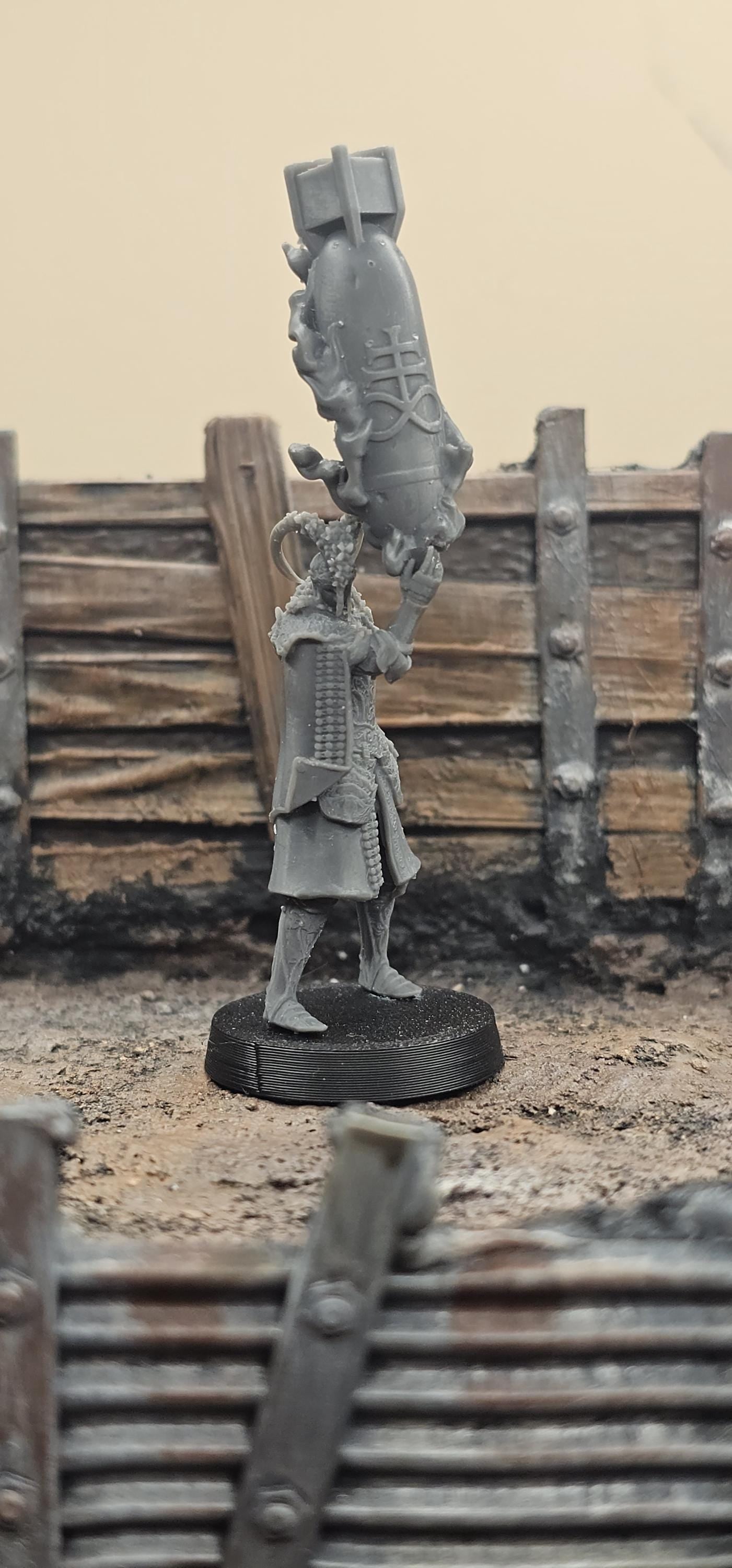 Hollowed legion - Artilery Warlock by Realsteone - 3D Printed miniature Trench compatible