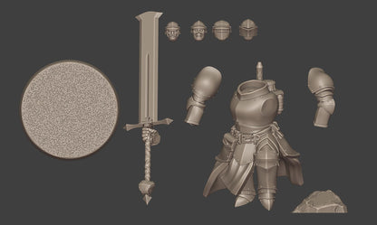 Heavy Mechanic Infantry - 3D printed Grimdark Miniature