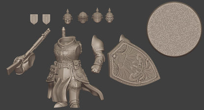 Heavy Mechanic Infantry - 3D printed Grimdark Miniature