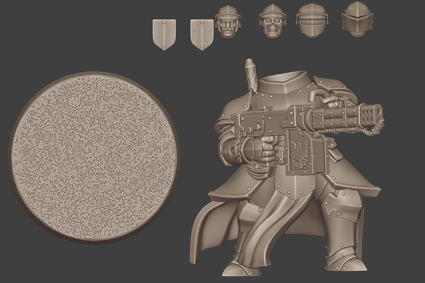 Heavy Mechanic Infantry - 3D printed Grimdark Miniature