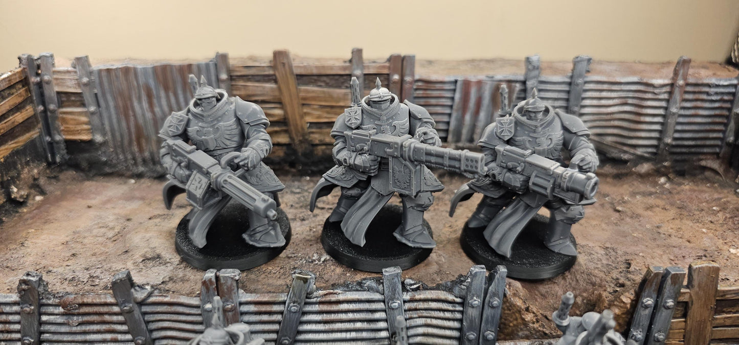 Heavy Mechanic Infantry - 3D printed Grimdark Miniature