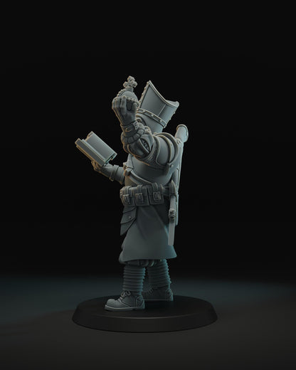 Papal Battle Cleric with Holy Grenade - 3D printed miniature  - Wargaming - Trench Grimdark