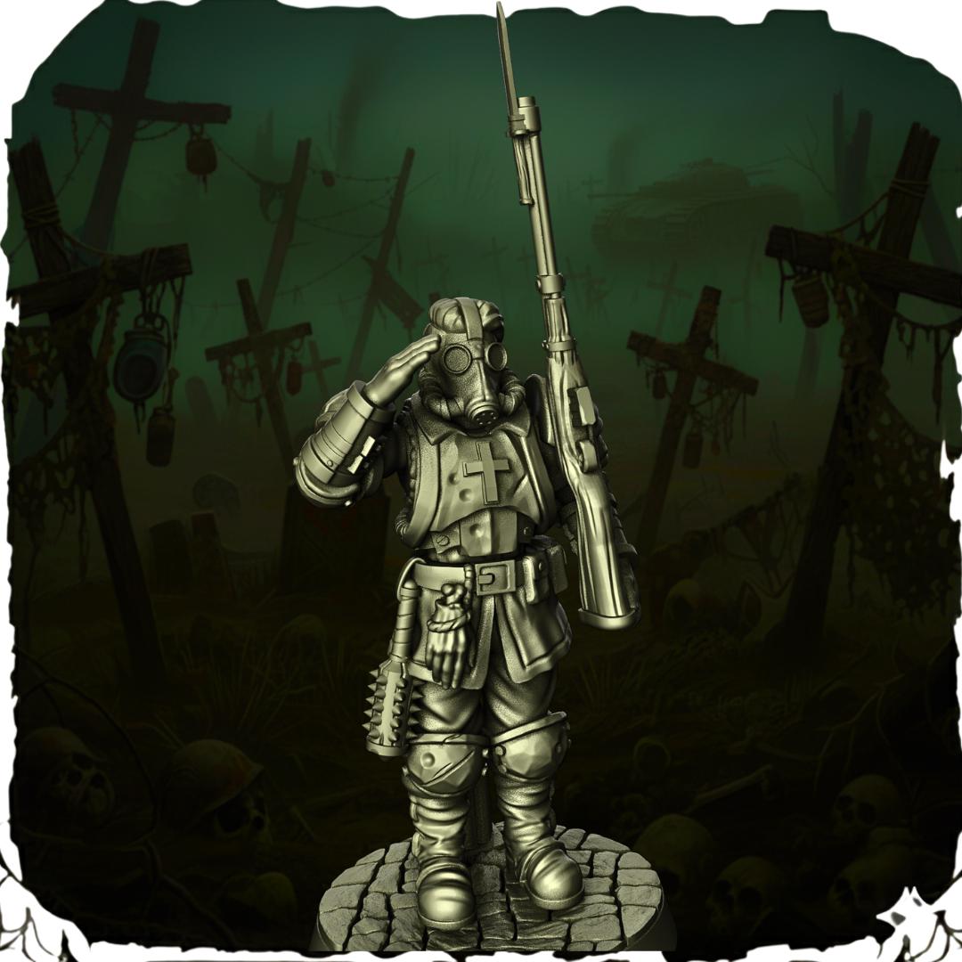 Papal Yeomen squad - 3D printed miniature  - Wargaming - Trench Grimdark
