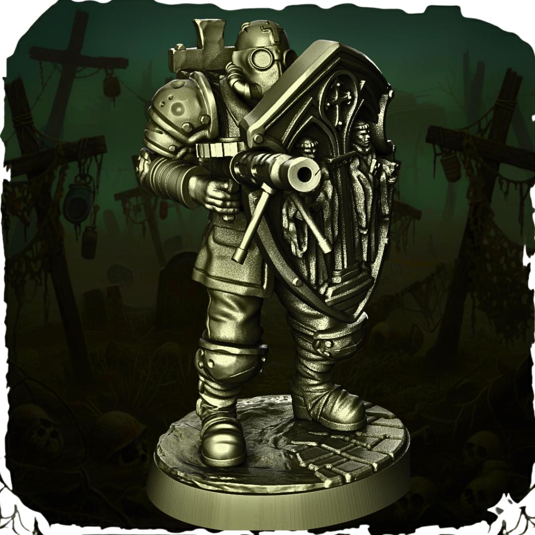 Papal Yeomen squad - 3D printed miniature  - Wargaming - Trench Grimdark