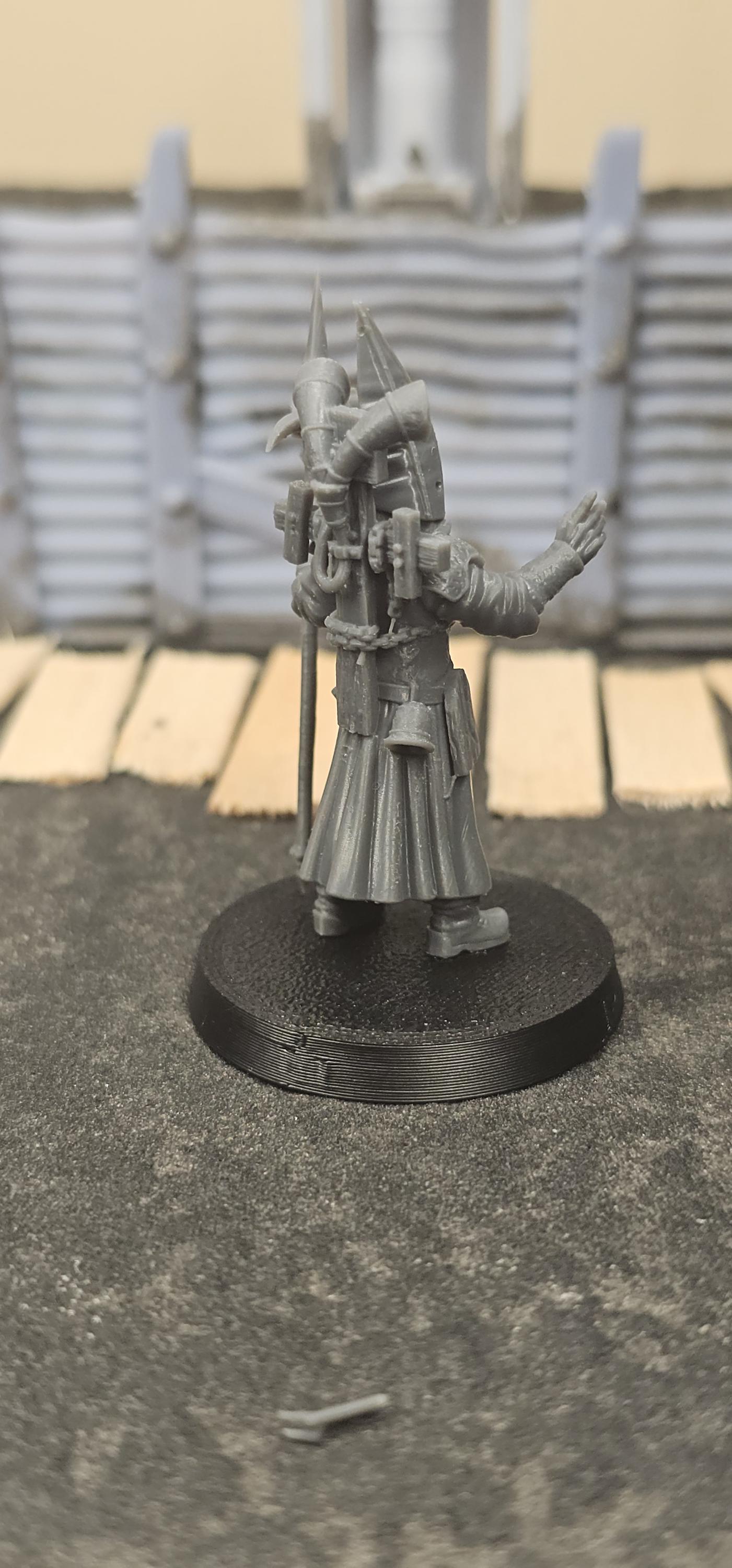 Pilgrim War Preacher - 3D printed miniature  - Wargaming - Trench Grimdark