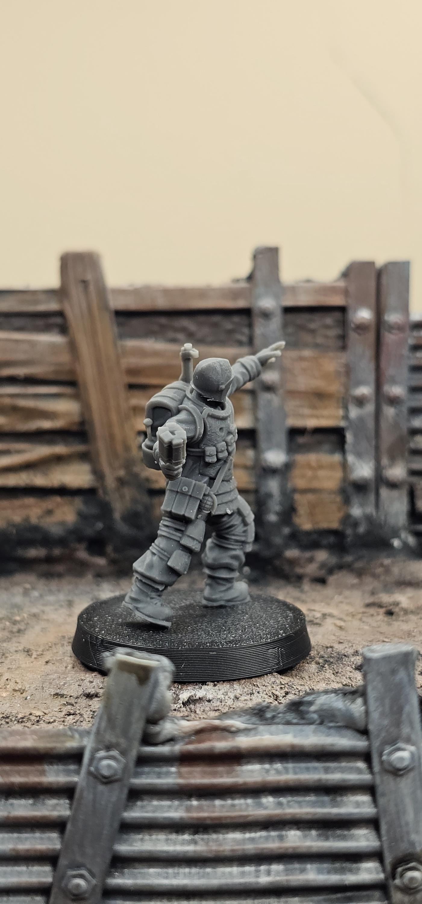 Combat engineer - 3D printed Grimdark Miniature