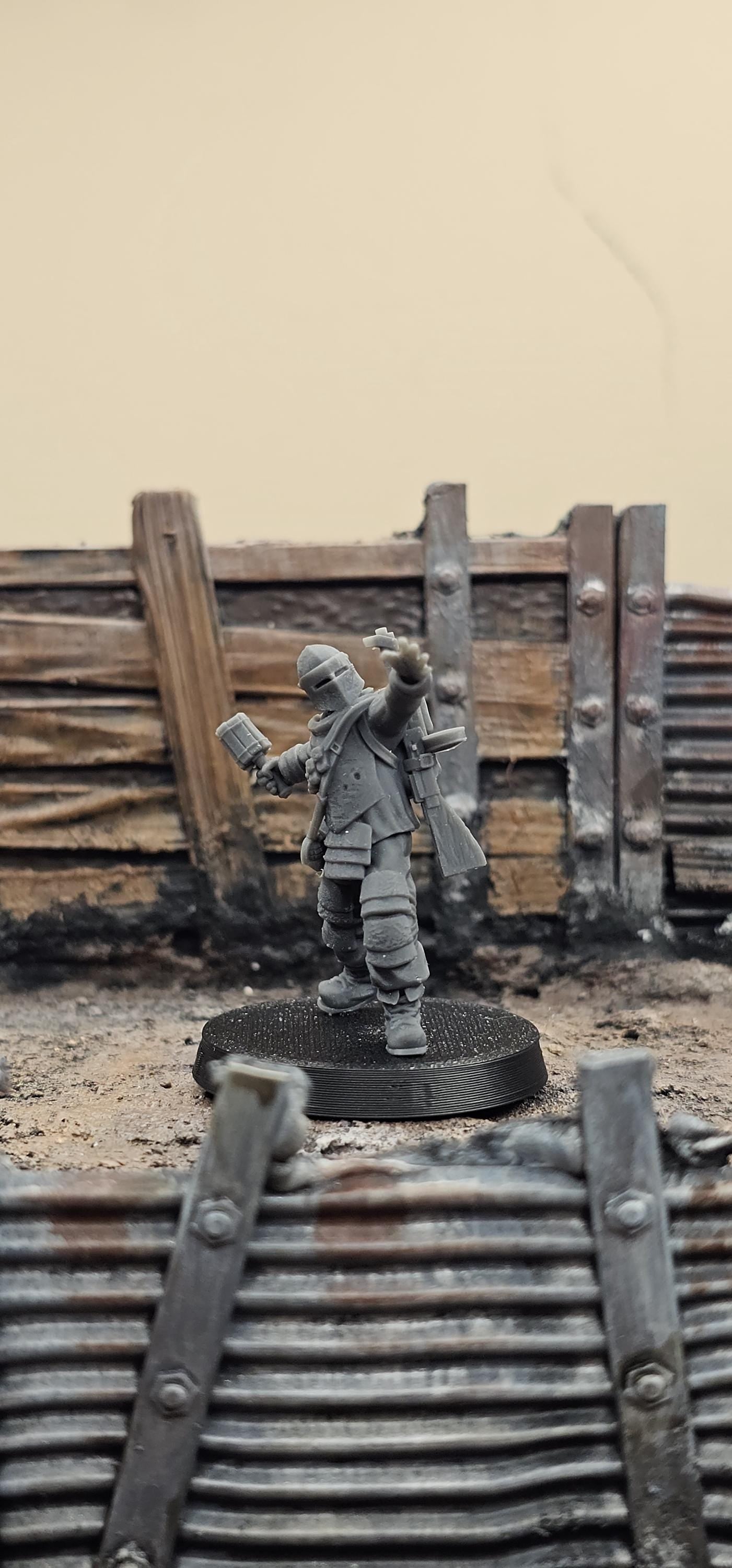 Combat engineer - 3D printed Grimdark Miniature