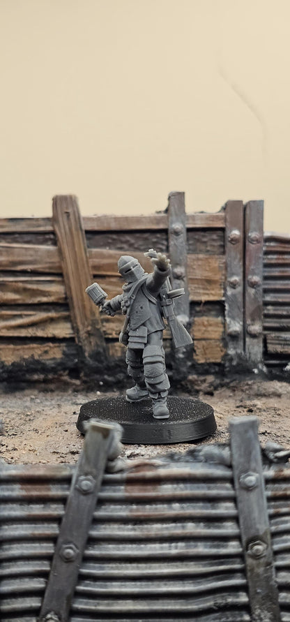 Combat engineer - 3D printed Grimdark Miniature