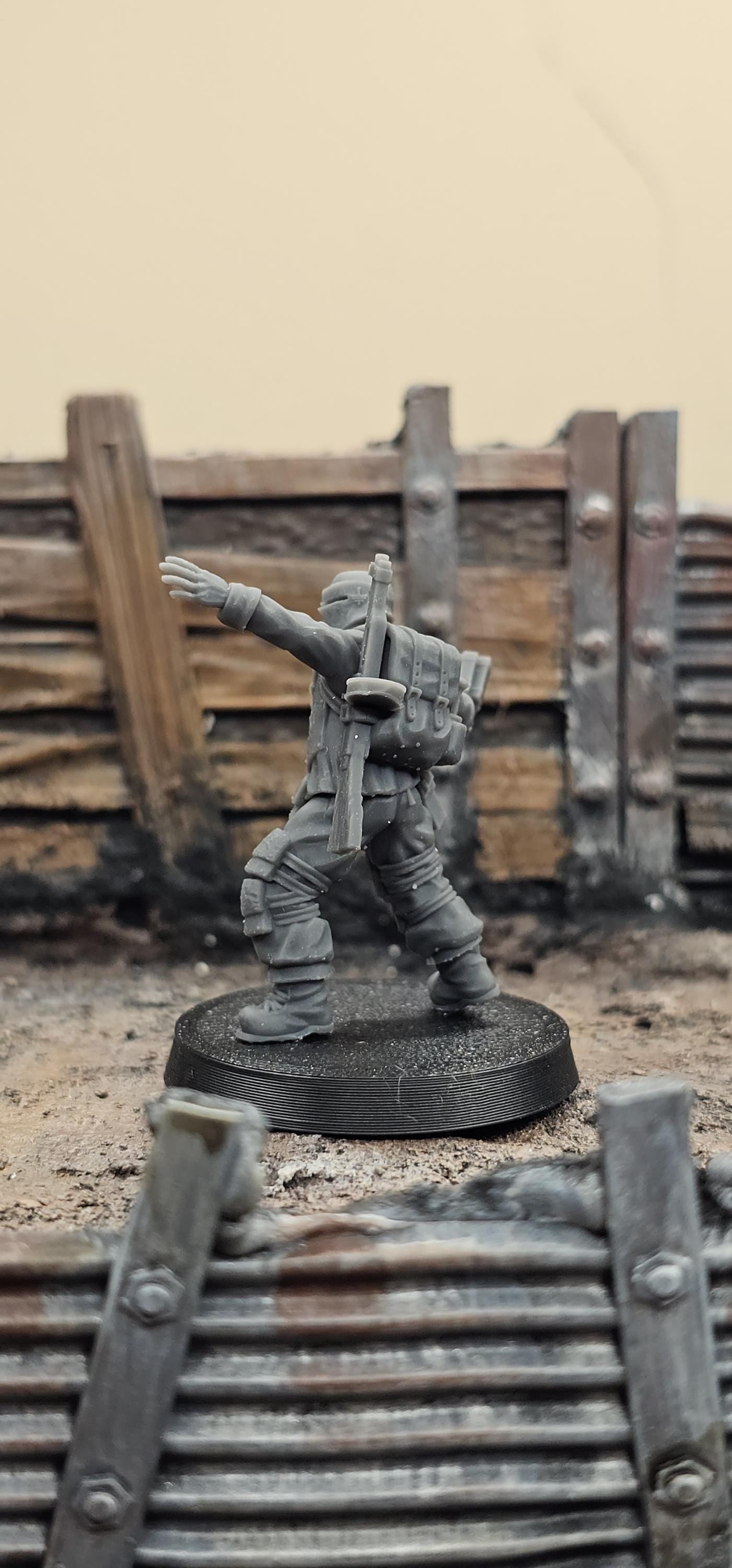 Combat engineer - 3D printed Grimdark Miniature