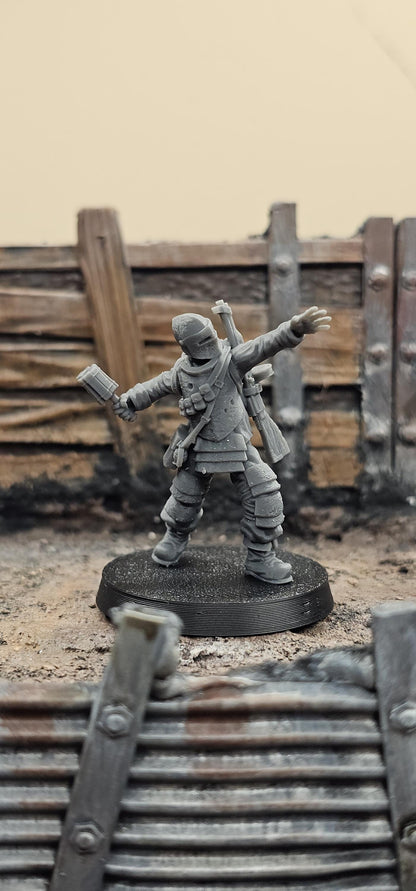 Combat engineer - 3D printed Grimdark Miniature