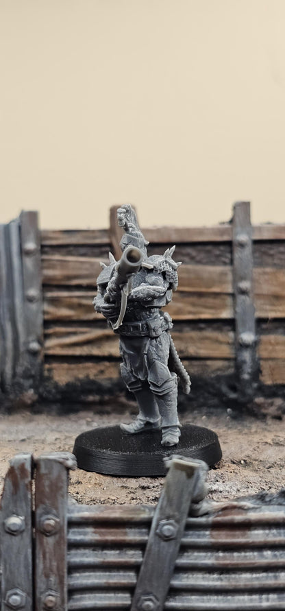 Heretics Anointed Knight Granade Launcher - 3D printed Grimdark Miniature