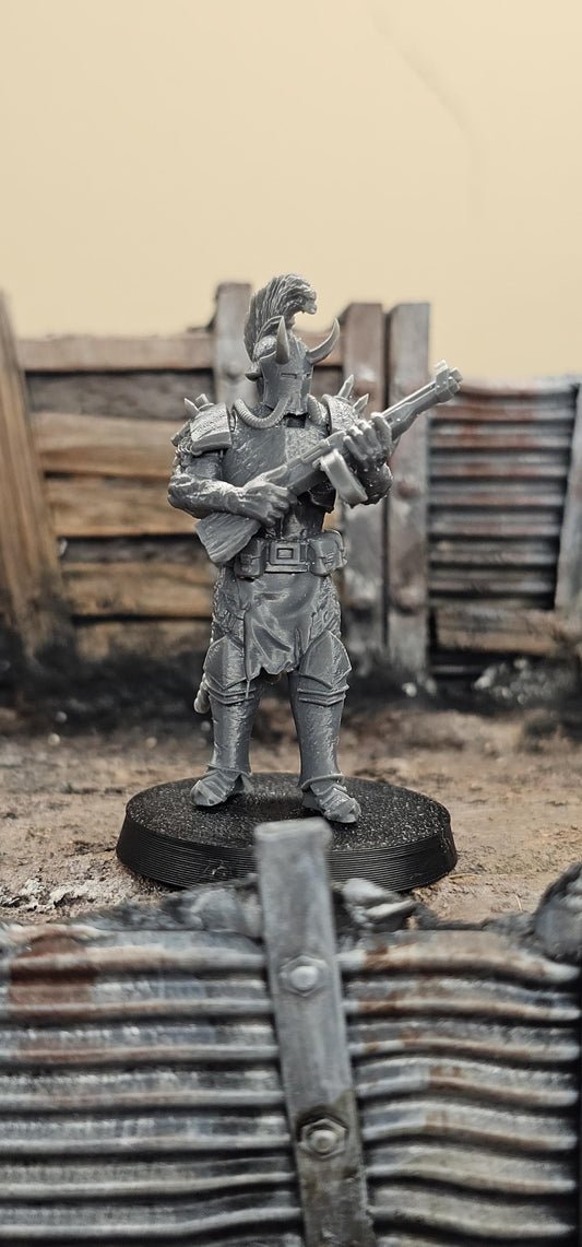 Heretics Anointed Knight Smg - 3D printed miniature  - Wargaming - Trench Grimdark