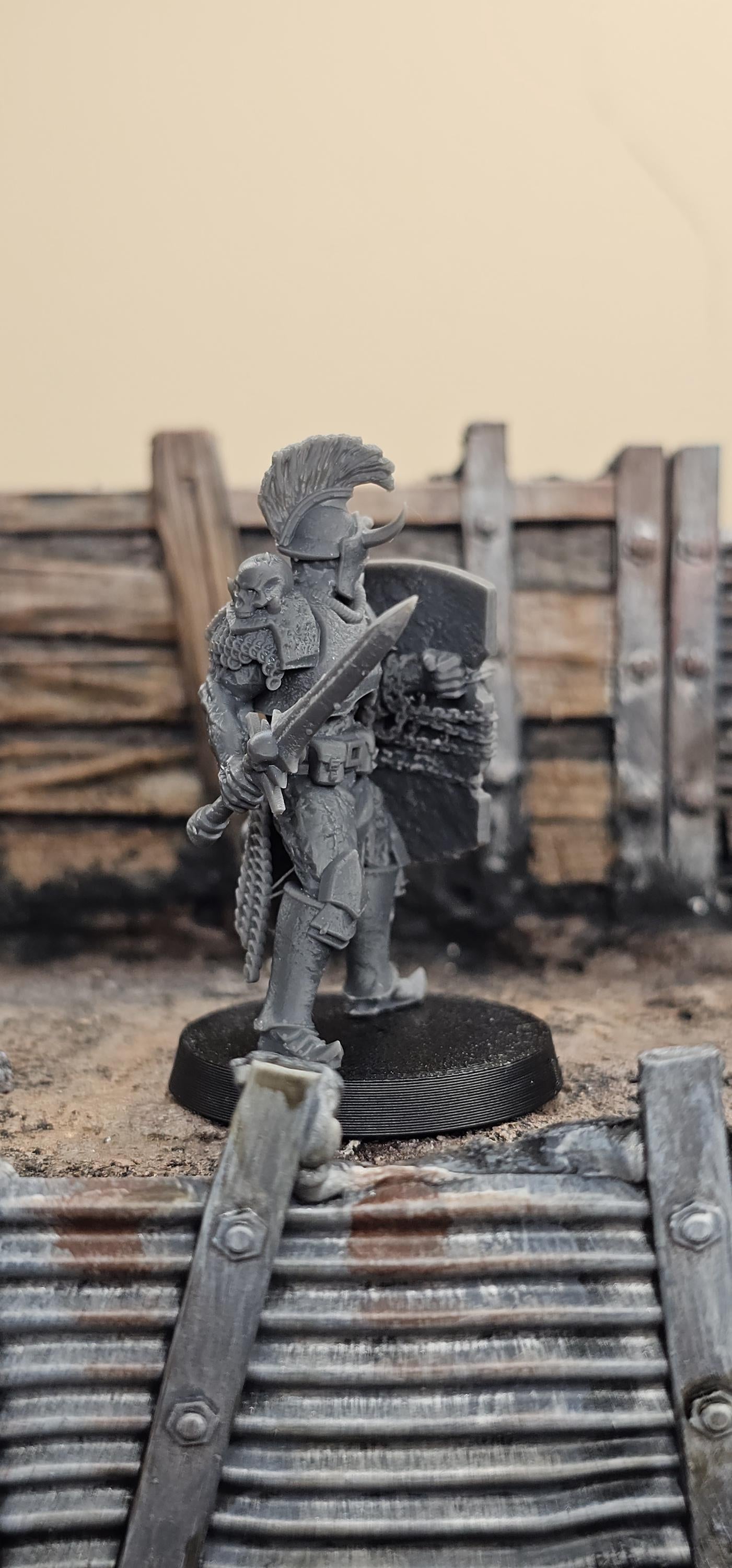 Heretics Anointed Sword and Shield - 3D printed miniature  - Wargaming - Trench Grimdark