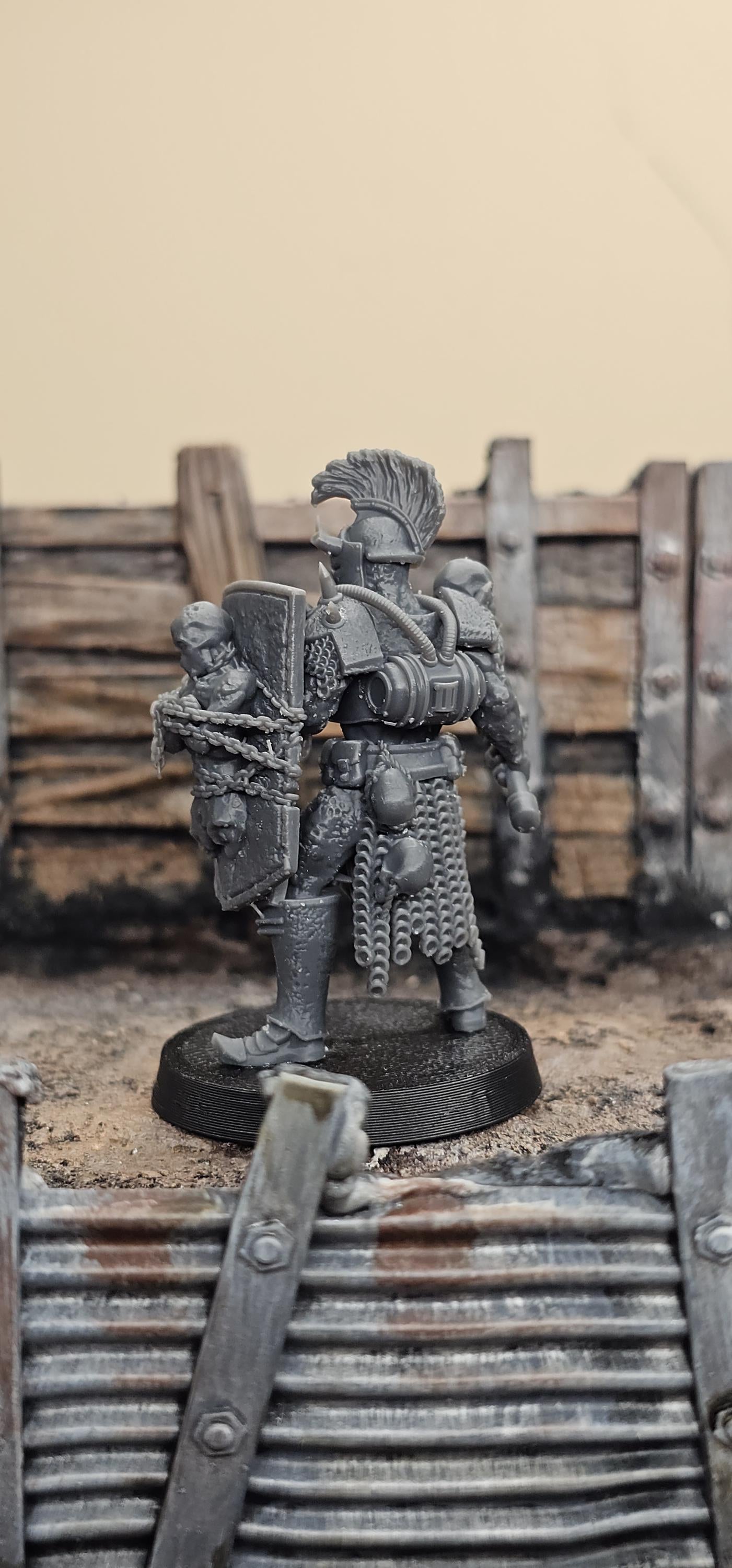 Heretics Anointed Sword and Shield - 3D printed miniature  - Wargaming - Trench Grimdark