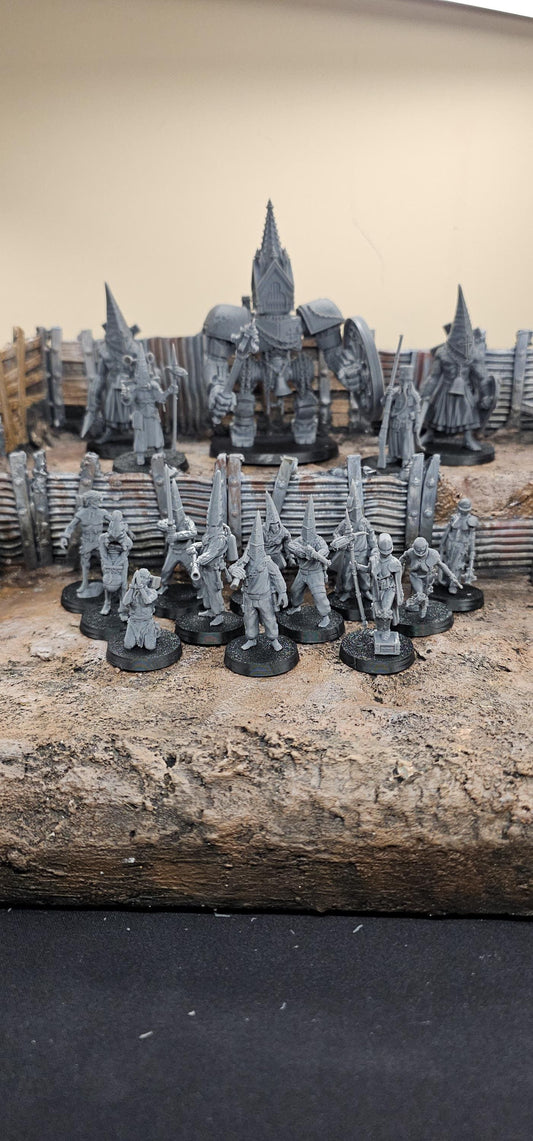 Trench Warfare Pilgrims Warband  17x Resin Miniatures  Grimdark Army Set  32mm Wargaming - Tabletop