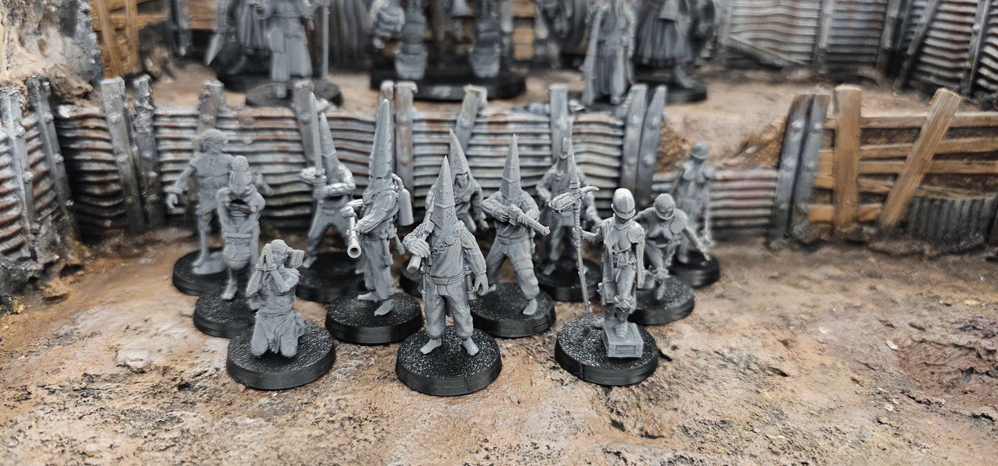 Pilgrims Warband by Kaitech - 17x Grimdark Miniature - 3D printed Grimdark Miniature