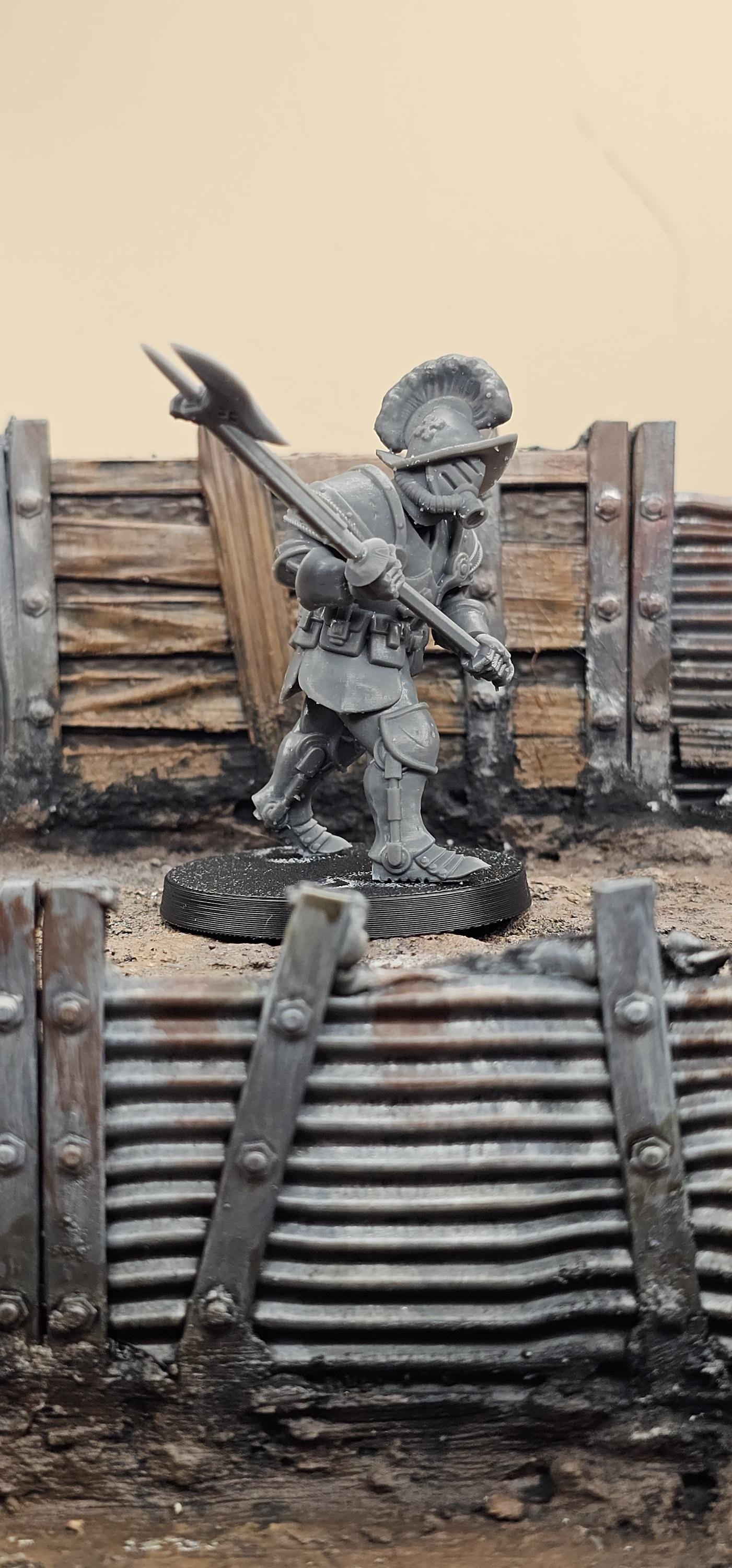 Heavy Infantry - 3D printed miniature  - Wargaming - Trench Grimdark