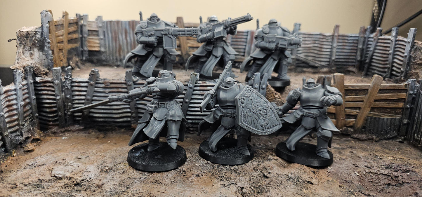 Heavy Mechanic Infantry - 3D printed Grimdark Miniature