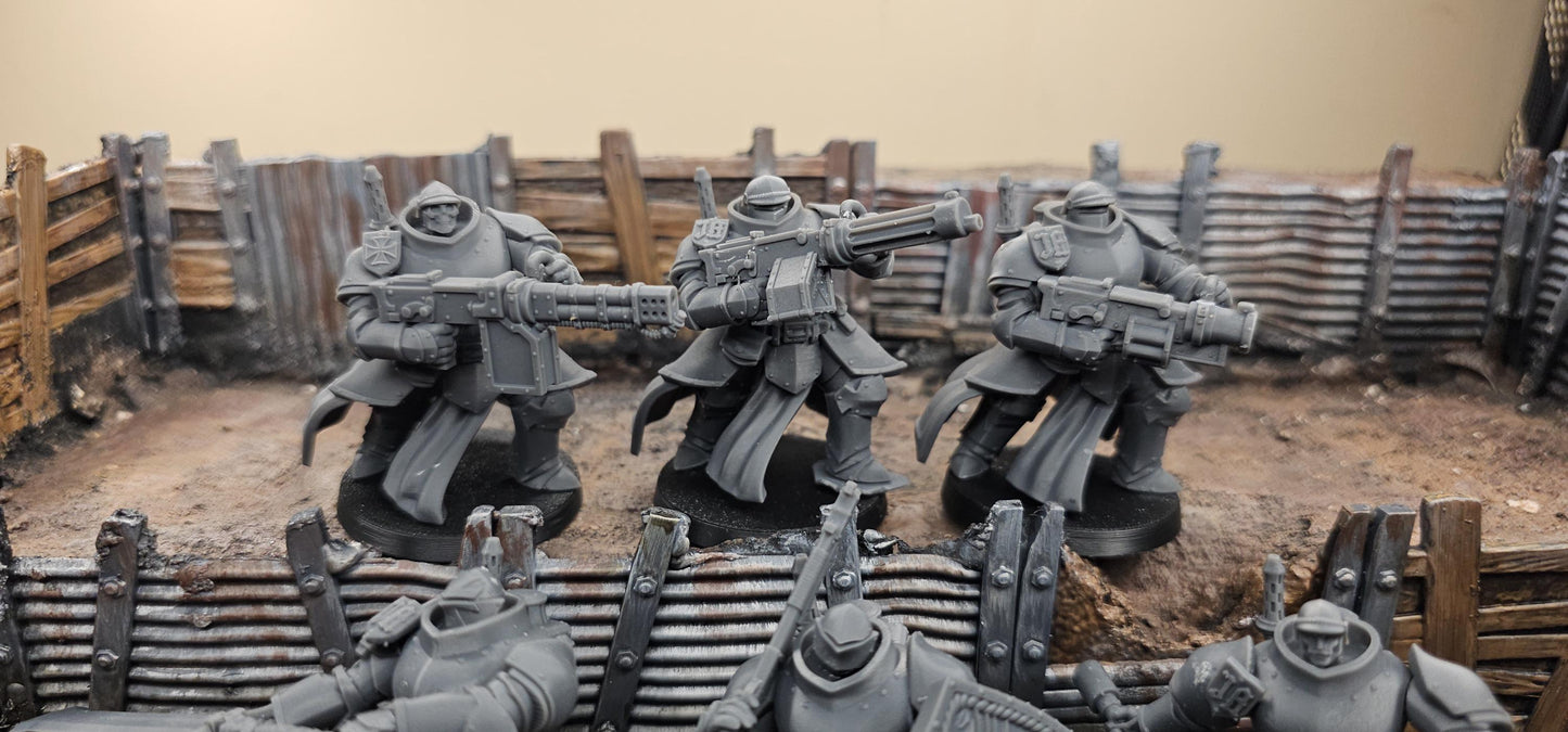 Heavy Mechanic Infantry - 3D printed Grimdark Miniature