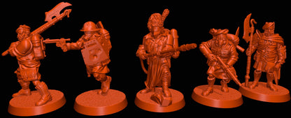 Highlanders warband - 15x Grimdark miniature - 3D printed Grimdark Miniature