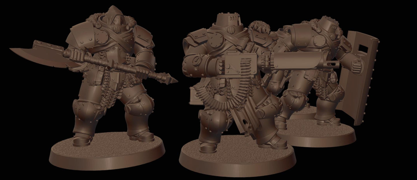 Trenchers - 3D Printed Miniature - Grimdark - Wargaming