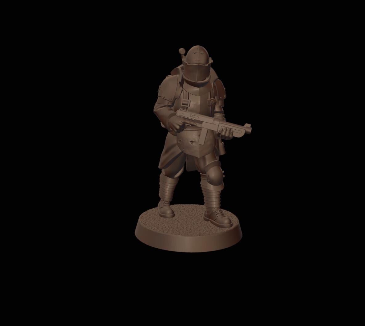 Trenchers - 3D Printed Miniature - Grimdark - Wargaming